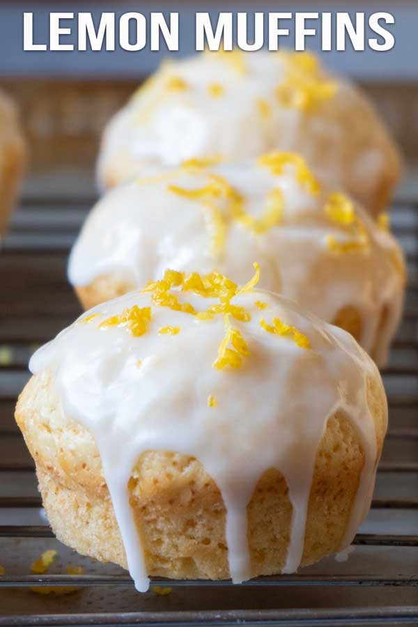 Easy Lemon Muffins (With Lemon Glaze) El Mundo Eats