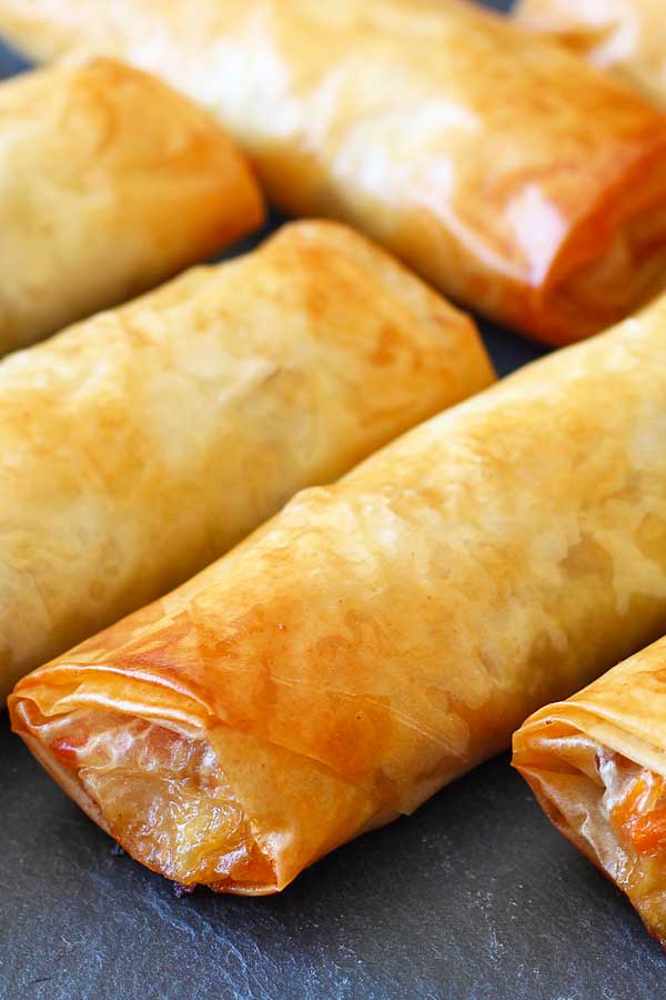 Baked Chinese spring rolls