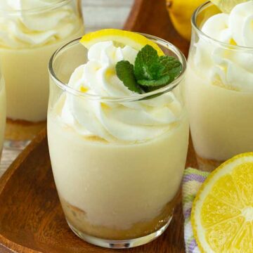 3 Lemon honey parfait on a table