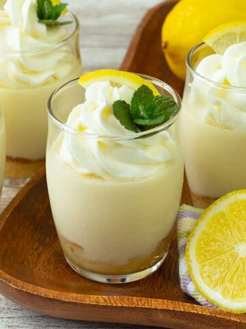 3 Lemon honey parfait on a table