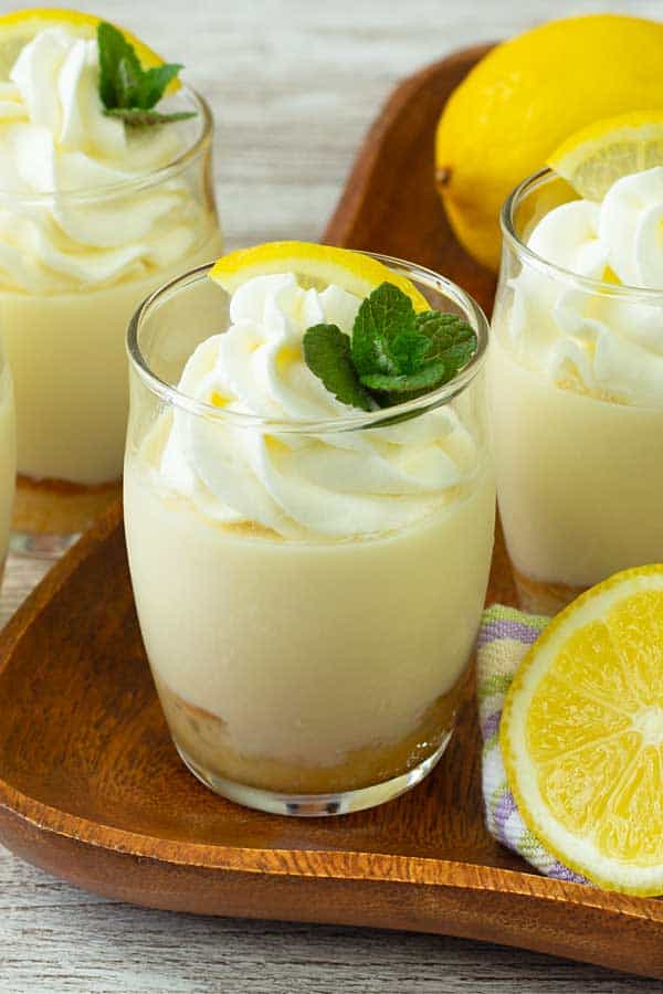 3 Lemon honey parfait on a table