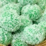 pandan balls with coconut sugar ondeh ondeh