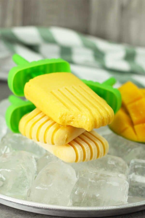 dairy free mango coconut popsicles