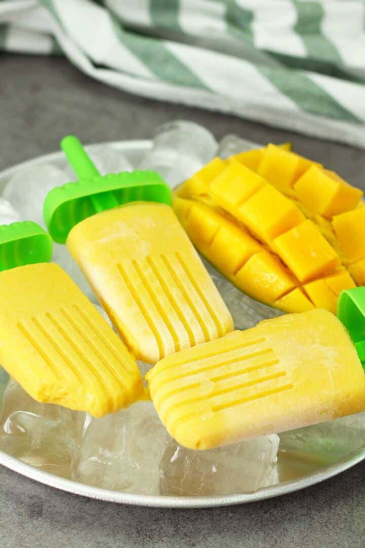 dairy free mango coconut popsicles