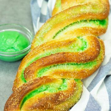 Pandan Coconut Braided Bread