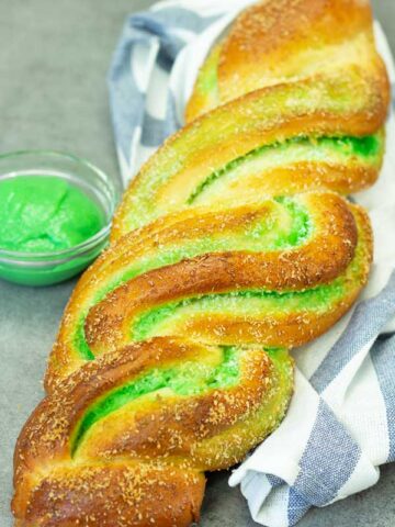 Pandan Coconut Braided Bread