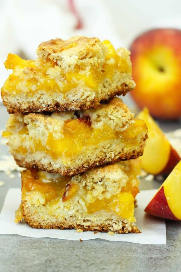 peach crumb bars