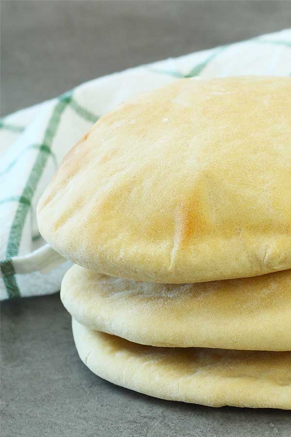 stacked pita bread