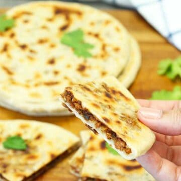 chicken keema paratha