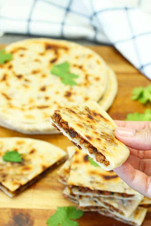 chicken keema paratha