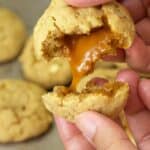 caramel stuffed apple cookies