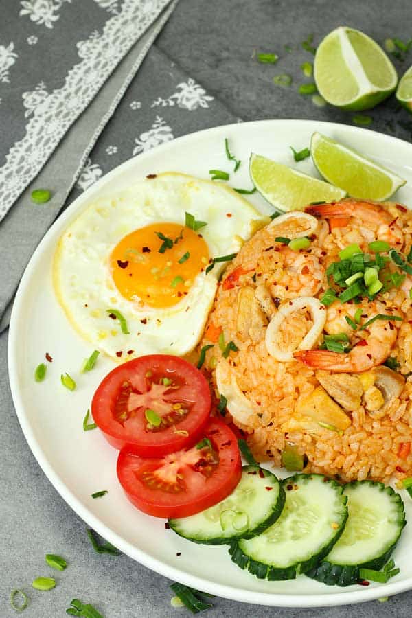 Nasi goreng USA, surf and turf fried rice