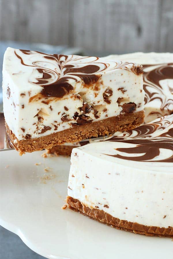 no bake stracciatella cheesecake