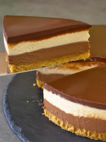 No bake peanut butter chocolate cheesecake