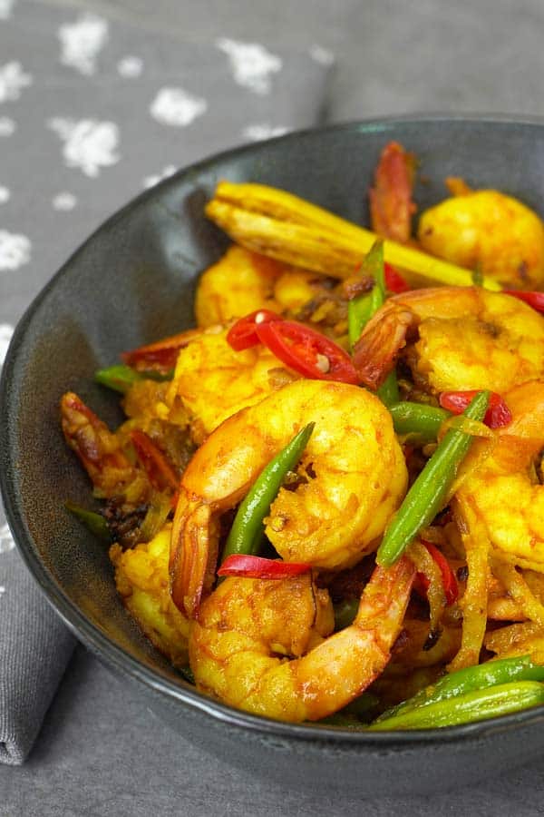 Turmeric Stir Fry Shrimps