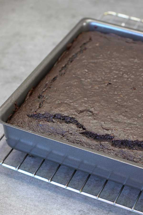 Zucchini brownies without topping