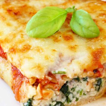 Ricotta and Spinach Crepe Cannelloni