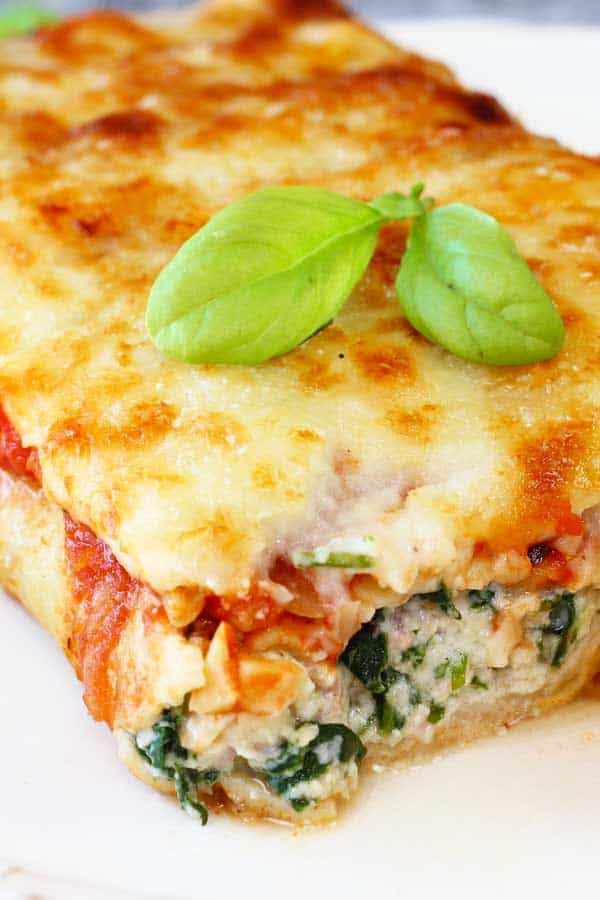 Ricotta and Spinach Crepe Cannelloni