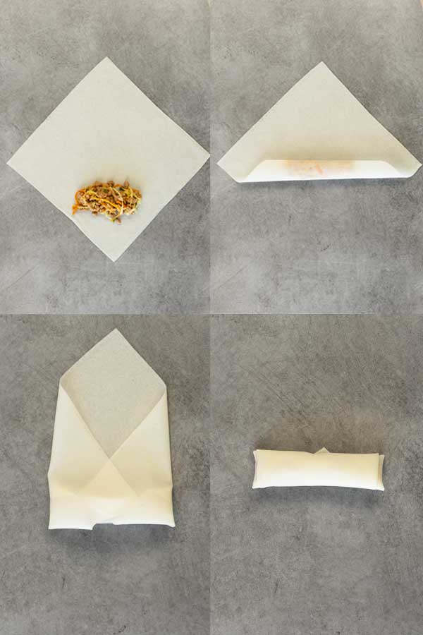 how to roll spring rolls