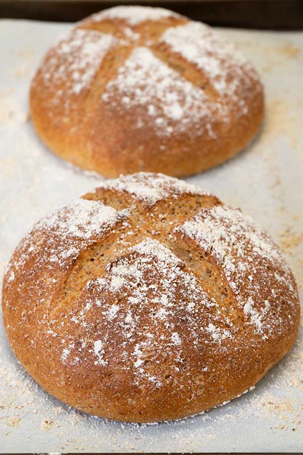 Two Loaves of spelt bread