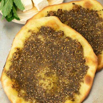 Lebanese Flatbread Manoushe Zaatar