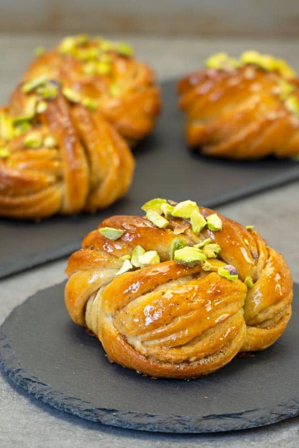 Swedish Cardamom Pistachio Buns - El Mundo Eats