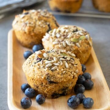 Healthy Blueberry Oatmeal Muffins