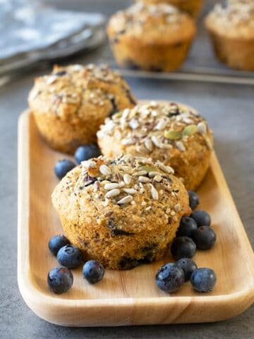 Healthy Blueberry Oatmeal Muffins