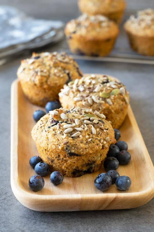 Healthy Blueberry Oatmeal Muffins