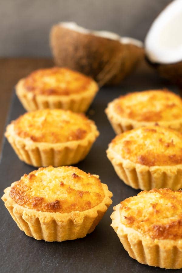 Hong Kong Style Coconut Tarts on the table