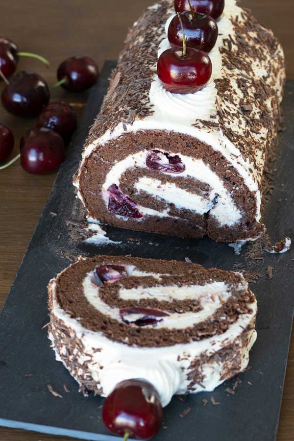 Black Forest Roll Cake