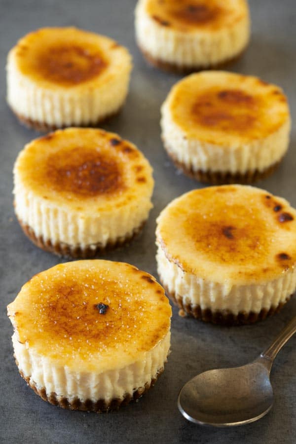 Creme Brulee mini cheesecakes