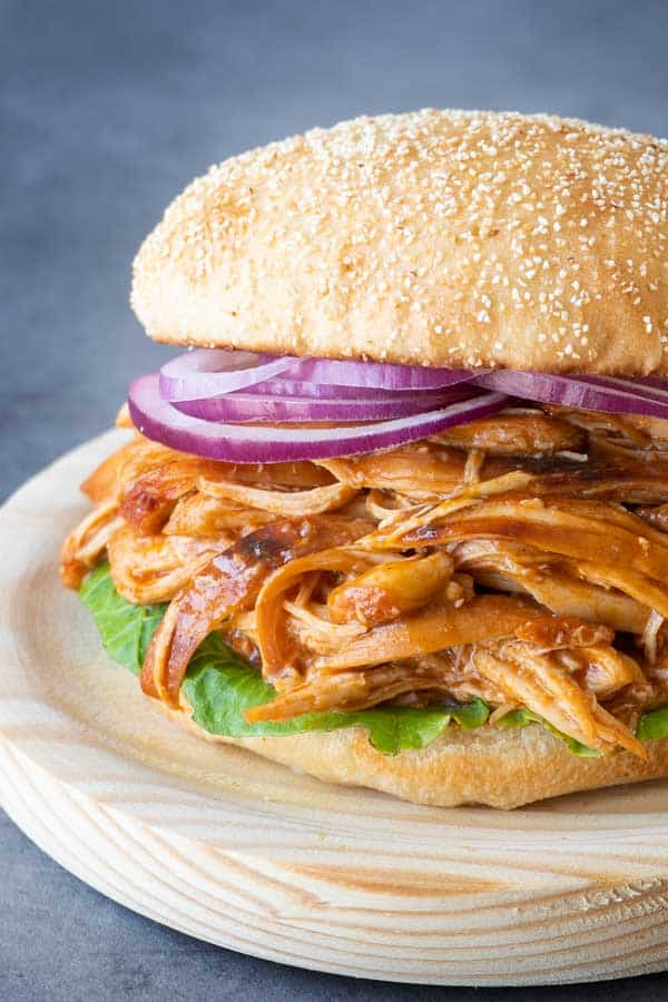 pulled chicken sandwich