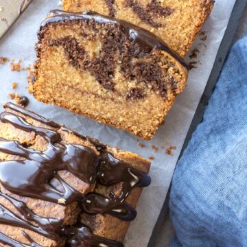 Gluten free Marble Cake cut