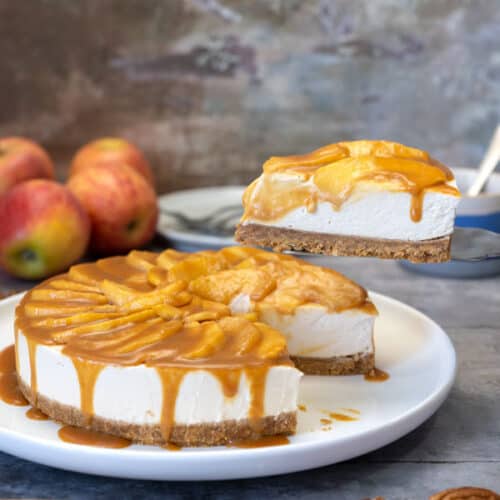 No Bake Caramel Apple Cheesecake El Mundo Eats