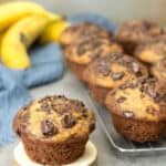 Banana Peanut Butter Chocolate Muffins