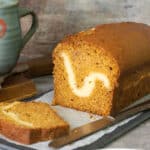 Cream cheese stuffed pumpkin bread