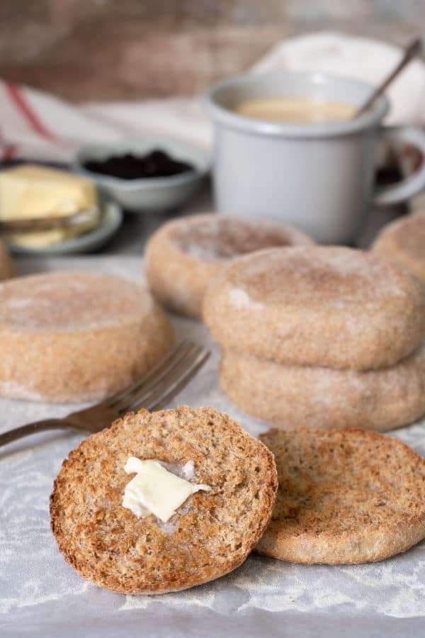 Whole wheat english muffins