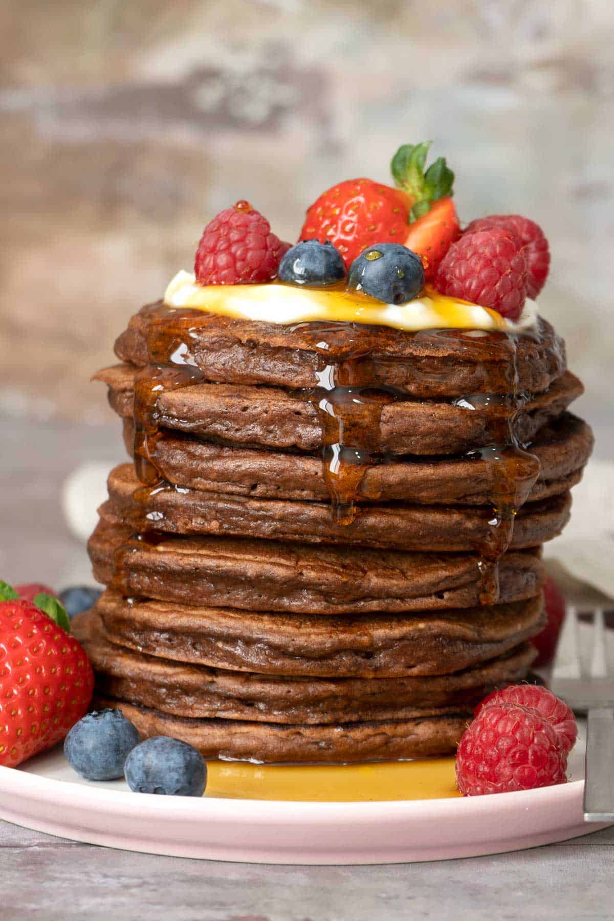 Healthy Chocolate Pancakes