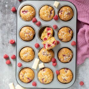 raspberry white chocolate muffins