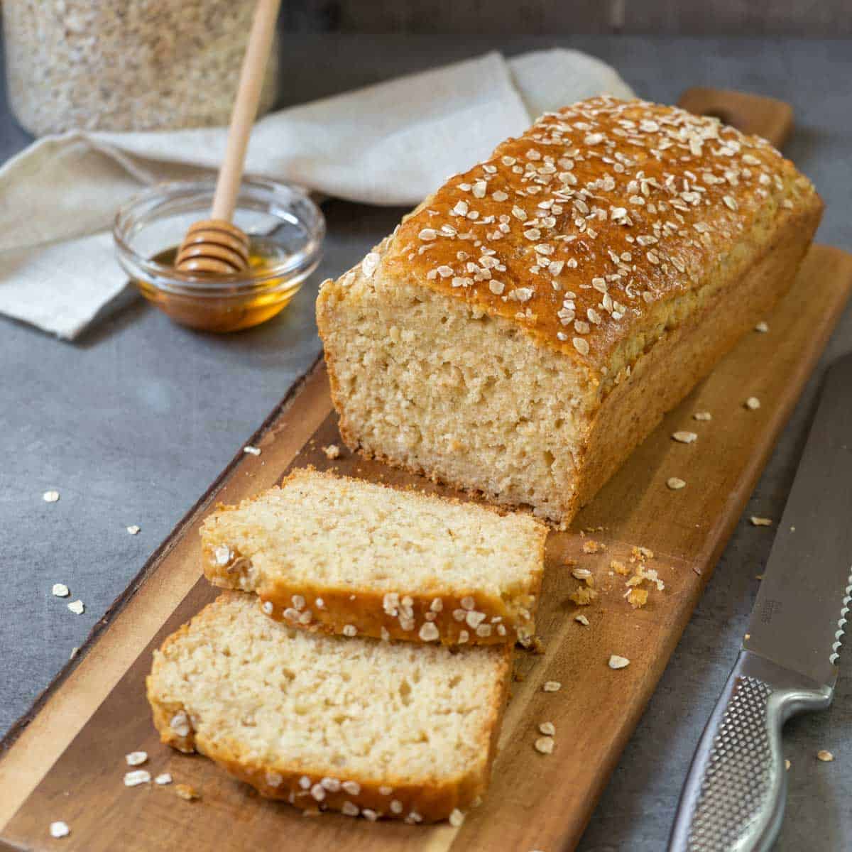 Quick Honey Oat Bread (No Yeast) El Mundo Eats