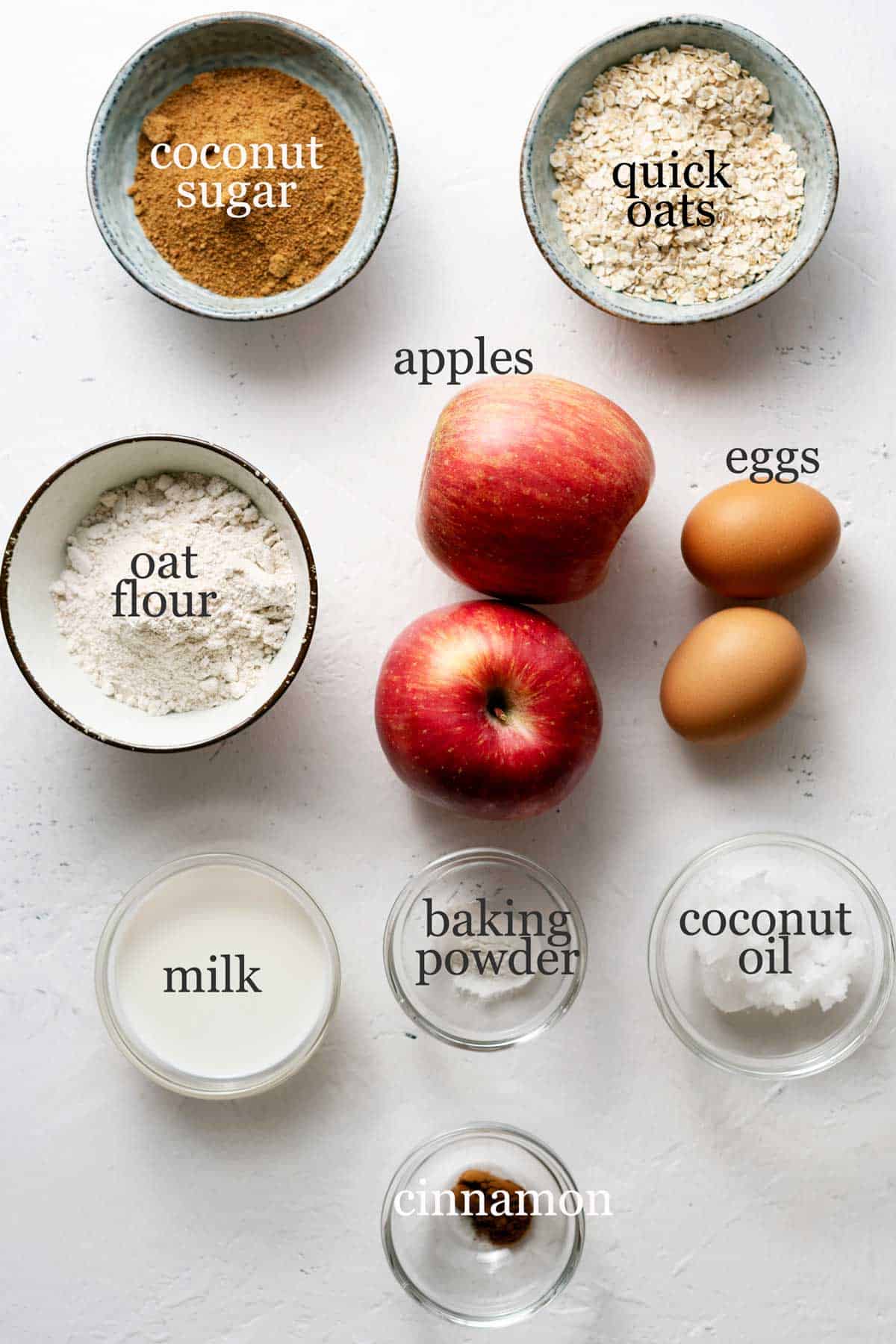 healthy apple cake ingredients.