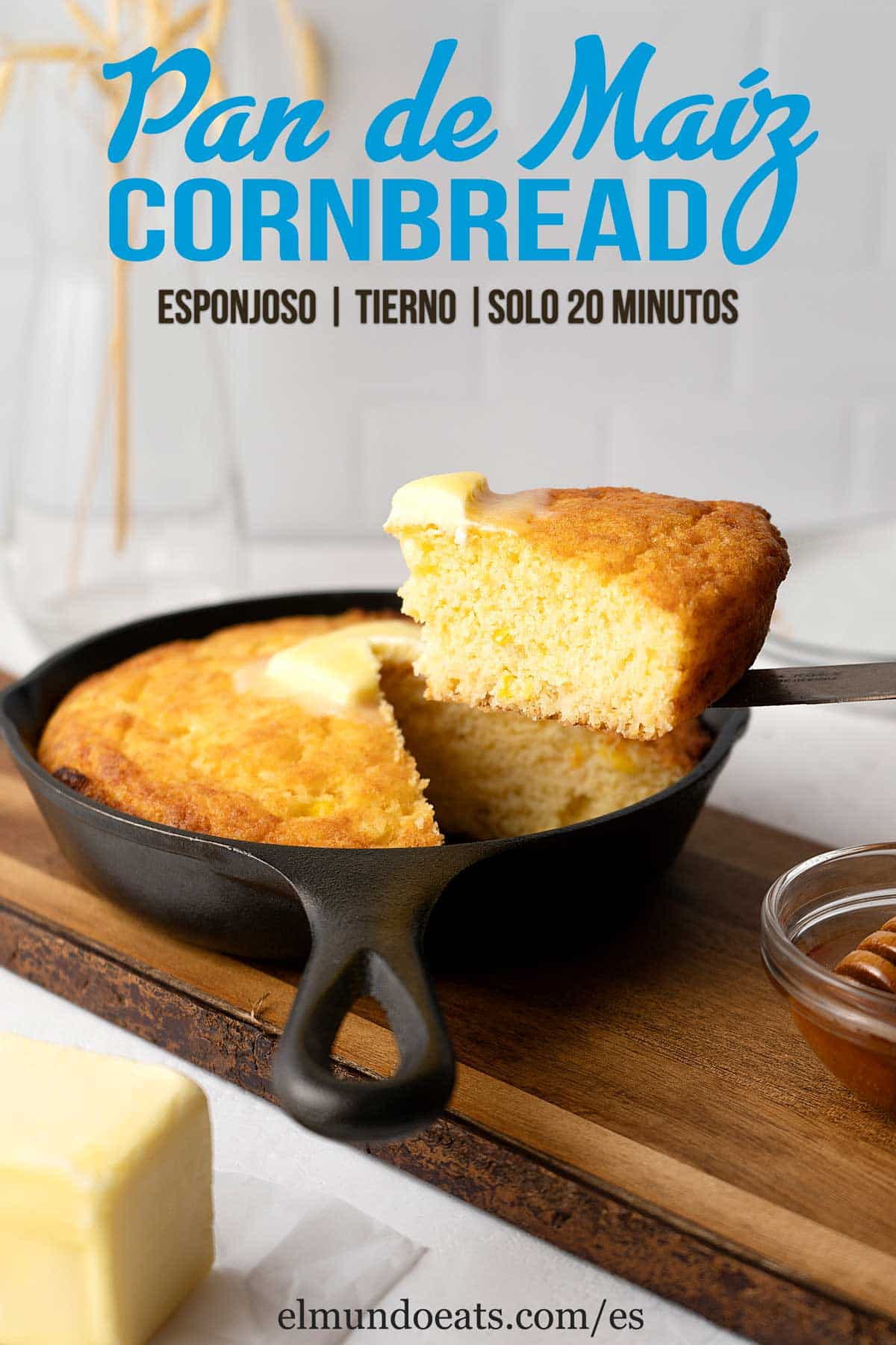 Pan de Maíz (Cornbread) en 20 Minutos - El Mundo Eats