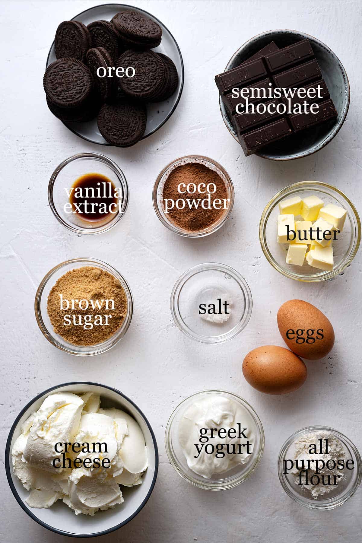 chocolate cheesecake ingredientes.