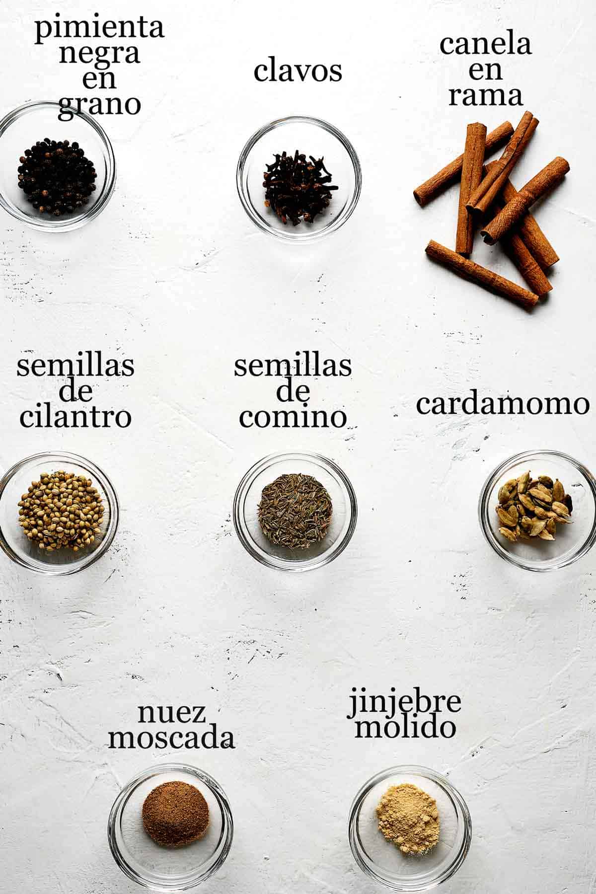 ingredientes para hacer garam masala.