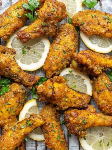 Crispy baked lemon pepper chicken wings