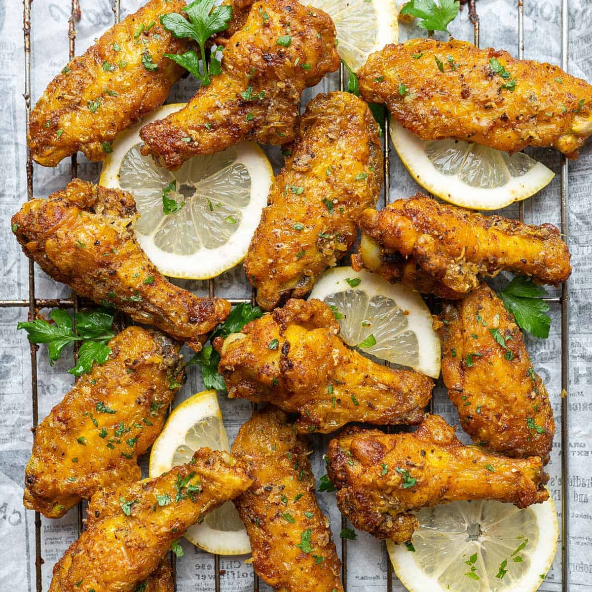 Crispy Baked Lemon Pepper Wings - El Mundo Eats