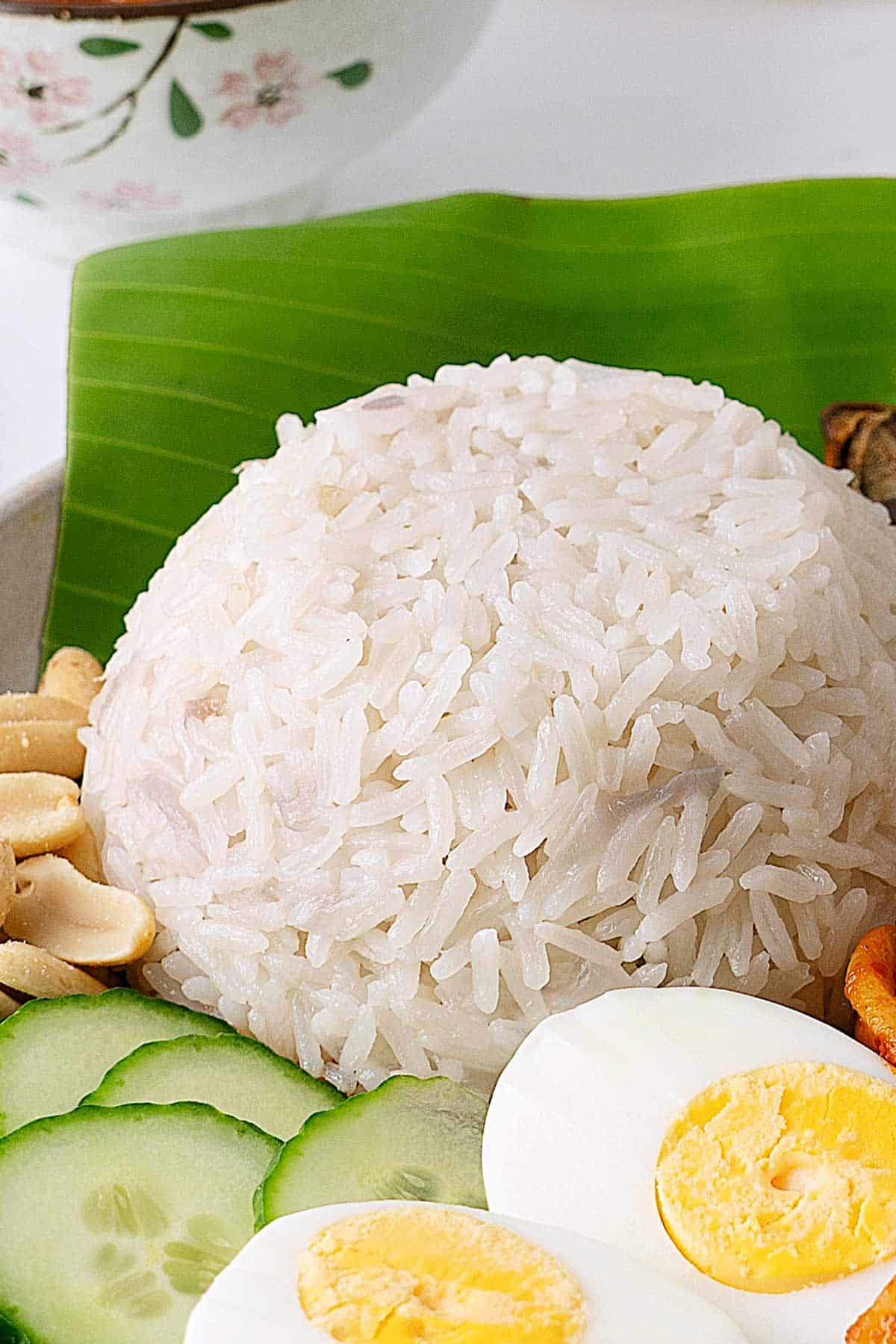 rice cooked with coconut milk.