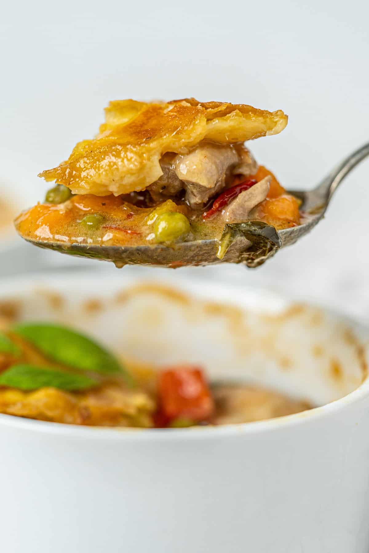 A spoonful of basil chicken pot pie