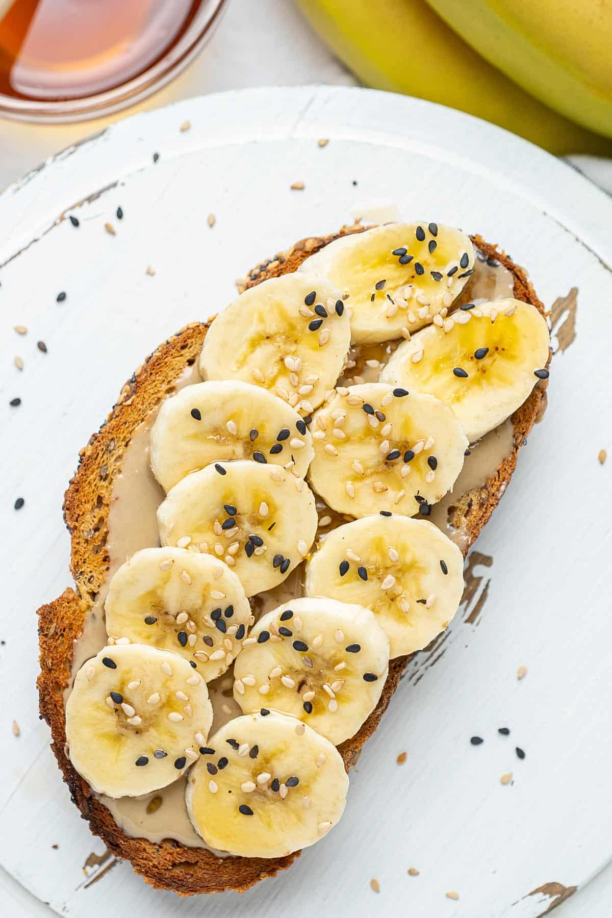 Banana tahini toast